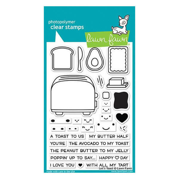 Lawn Fawn - Clear Stamps - Let's Toast LF1820