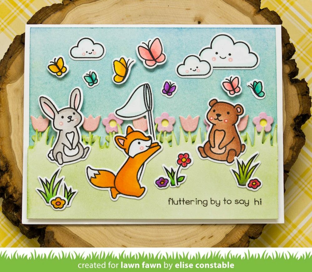 Lawn Fawn - Clear Stamps - Butterfly Kisses LF1882
