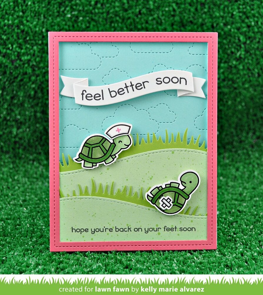Lawn Fawn - Clear Stamps - Get Well Before 'n Afters LF1886