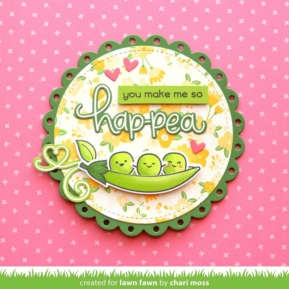 Lawn Fawn - Clear Stamps - Be Hap-pea LF1890