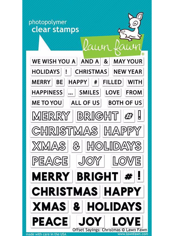 Lawn Fawn - Clear Stamps - Offset Sayings: Christmas LF2026