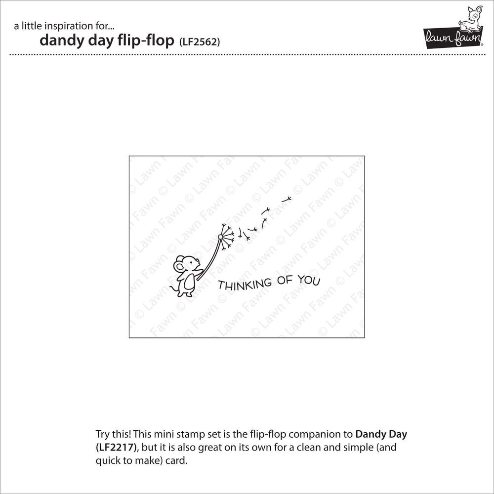 Lawn Fawn - Clear Stamps - Dandy Day Flip-Flop LF2562