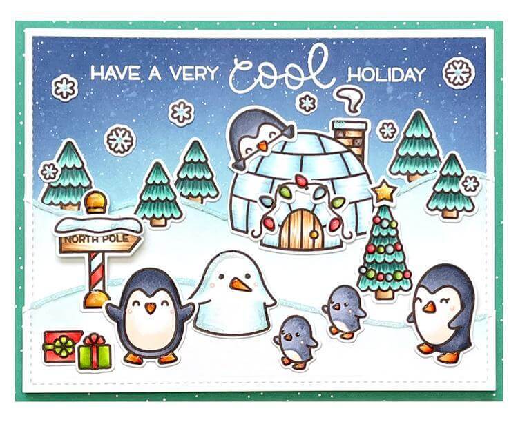 Lawn Fawn - Clear Stamps - Penguin Party LF2674