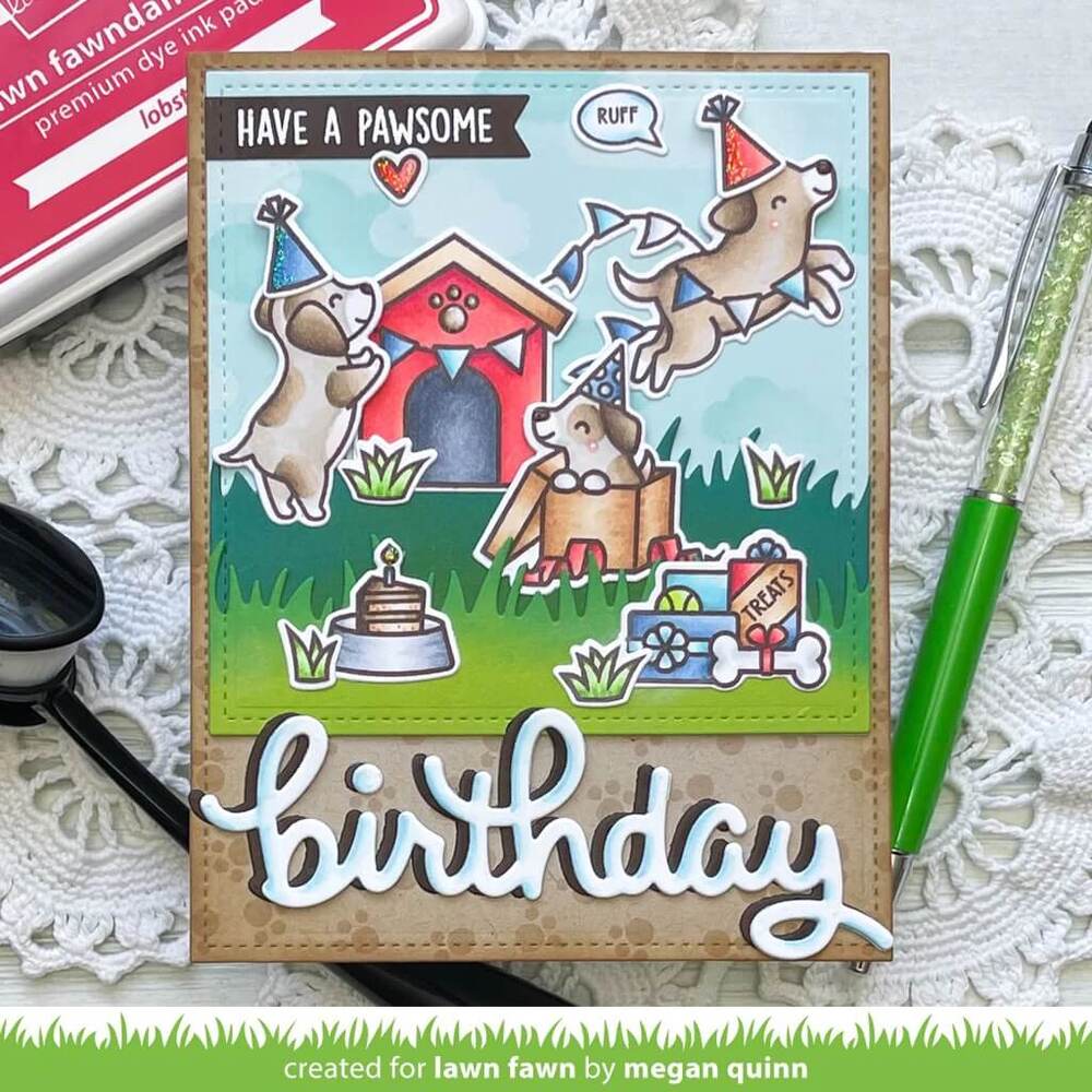 Lawn Fawn - Clear Stamps - Yappy Birthday Add-on LF3160