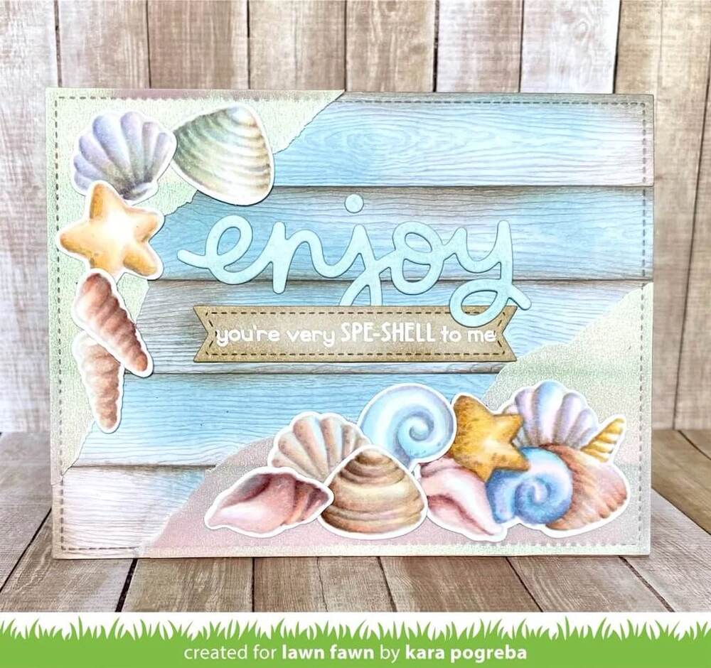 Lawn Fawn - Clear Stamps - How You Bean? Seashell Add-On LF3169
