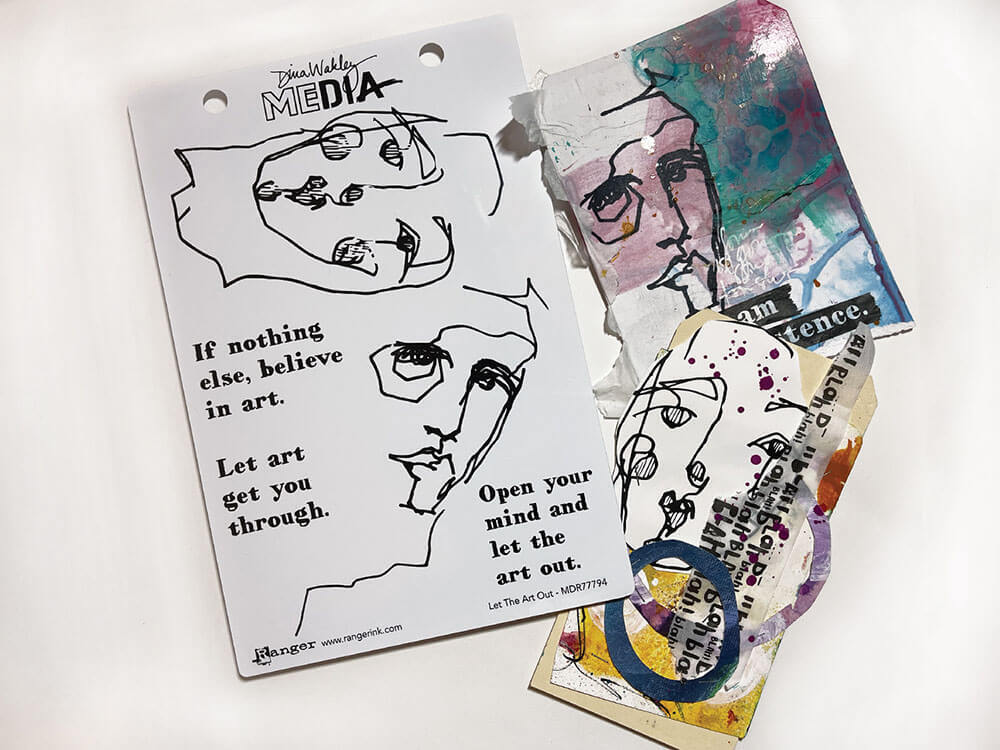 Dina Wakley Media Stamps - Let The Art Out MDR77794
