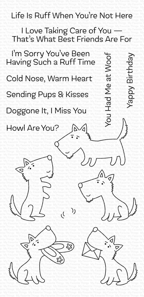 My Favorite Things - Clear Stamps - Pups & Kisses