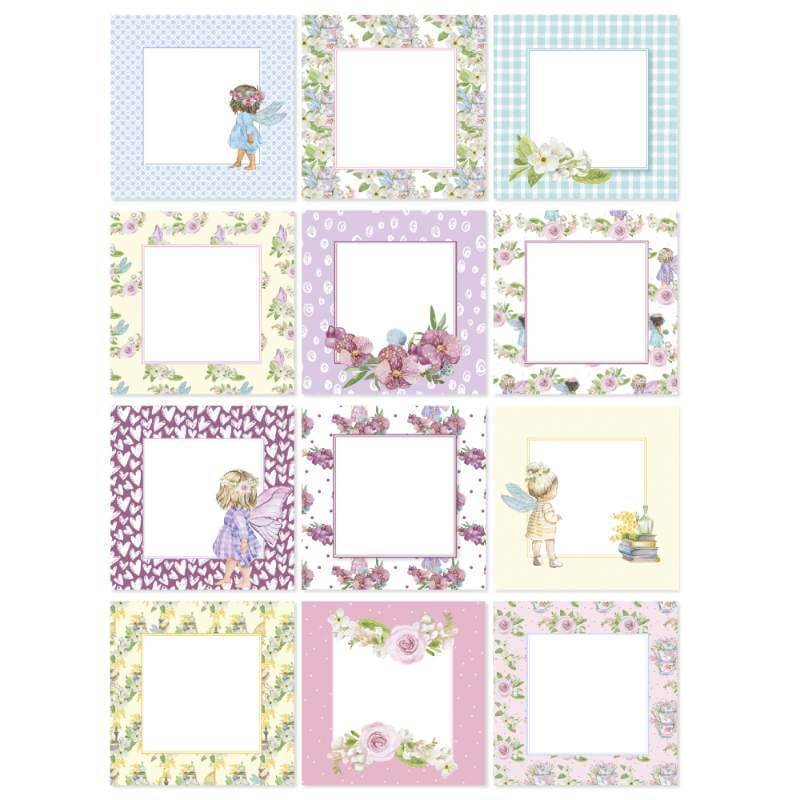 The Paper Boutique Floral Fairies Frames & Insert Papers for 6 in x 6 in & 5 in x 7 in Cards