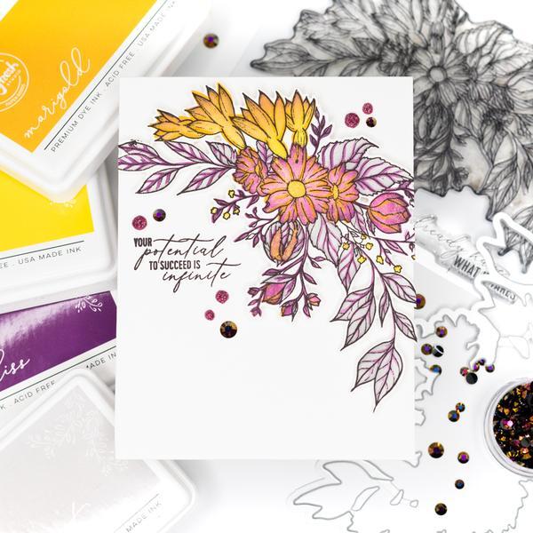Pinkfresh Studio Clear Stamp Set 4"X6" - Infinite Blooms PF105821