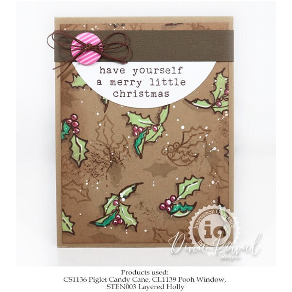 Impression Obsession Stencil - Christmas Floral STEN003-A3