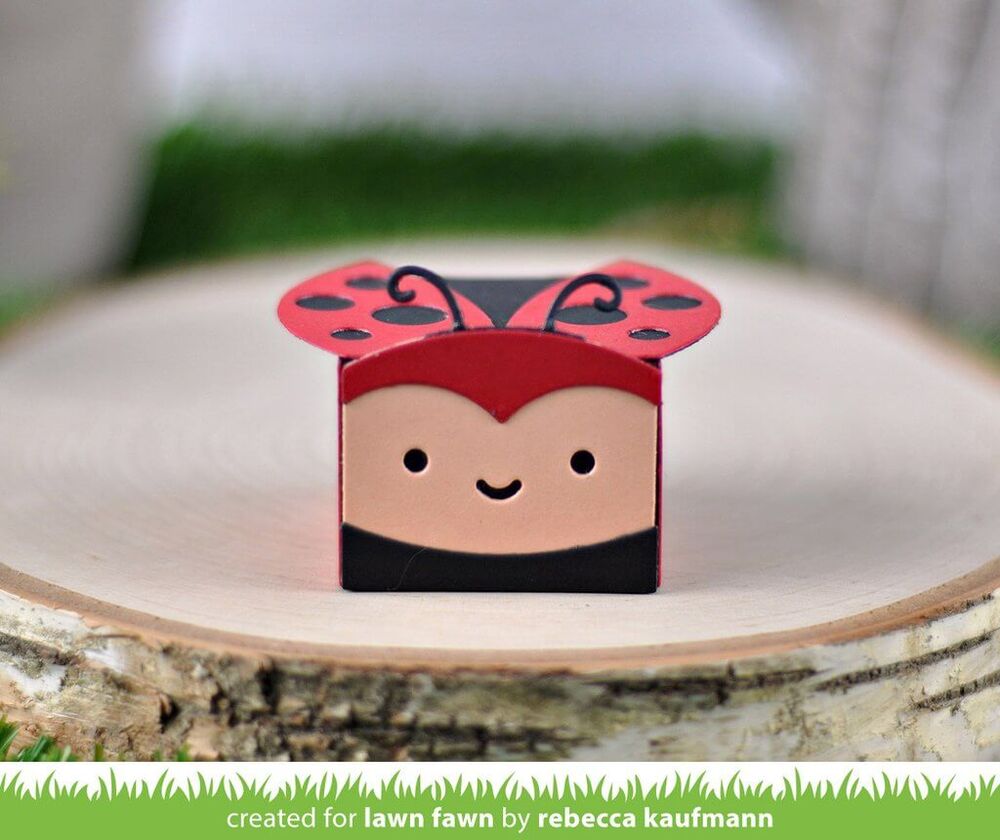 Lawn Fawn tiny gift box ladybug add-on ̹ ˻