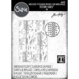 Sizzix Tim Holtz DOTTED Multi-Level Texture Fades Embossing Folder 666292
