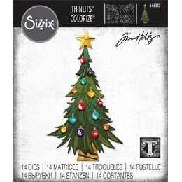 Sizzix Thinlits Die Set 14Pk - Trim a Tree Colorize by Tim Holtz 666332