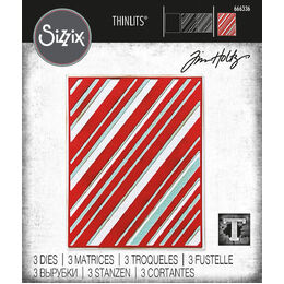 Sizzix Thinlits Die Set 3Pk - Layered Stripes by Tim Holtz 666336
