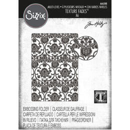 SIZZIX Multi-Level Texture Fades Embossing Folder -Tapestry by Tim Holtz