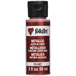 Plaid FolkArt Metallic 2oz/ 59ml - Regal Red