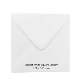 Smooth White 160x160mm Square Envelopes 20/PK 90 gsm