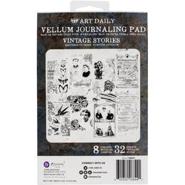 PRIMA Art Daily VELLUM Journaling Pad 32/Pkg - VINTAGE STORIES