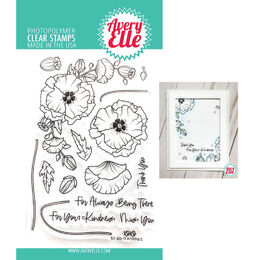 Avery Elle Clear Stamp - Poppies AE2017