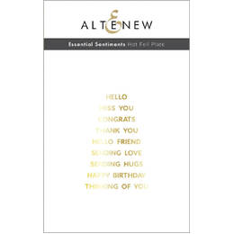 Altenew Hot Foil Plate Set - Essential Sentiments ALT8109