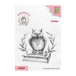 Nellie Snellen Clear Stamps - Owl on a Book ANI028