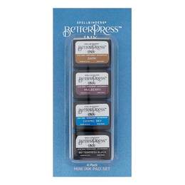 Spellbinders BetterPress Letterpress Mini Ink Pad Set 4/Pkg - Regal Tones BPI003