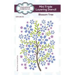 Creative Expressions Mini Triple Layering Stencil - Blossom Tree (4" x 3")