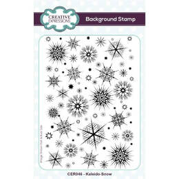 Creative Expressions Pre Cut Rubber Stamp - Kaleido-Snow (4" x 6")