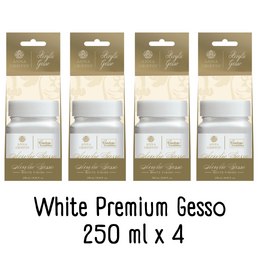 BULK Couture Creations Acrylic White Gesso 250ml x 4 QTY