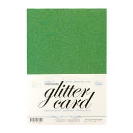 Couture Creations A4 Glitter Card - Forest Green CO727171 (250gsm 10/pk)