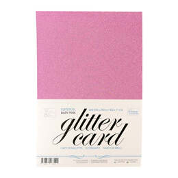 Couture Creations A4 Glitter Card - Baby Pink CO727175 (250gsm 10/pk)
