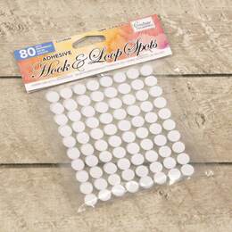 Couture Creations Adhesive Hook and Loop Spots - White (80pc)