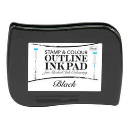 Couture Creations Stamp & Colour Outline Ink Pad for Alcohol Ink Colouring - Black
