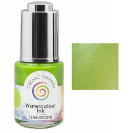 Cosmic Shimmer Pearlescent Watercolour Ink 20ml - Lime Sherbet