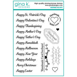 Gina K Designs Clear Stamps - Handmade Holidays
