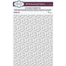 Creative Expressions 3D Embossing Folder 5.8"x7.5" - Stylised Poinsettia