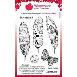 Woodware Clear Stamps - Paper Feathers (4in x 6in)