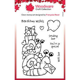 Woodware Clear Stamps Singles - Birthday Snails (4in x 6in)