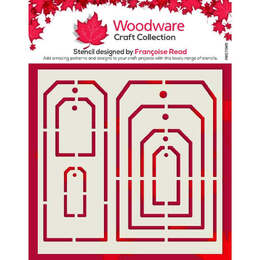 Woodware Stencil - Tag Templates (6 in x 6 in)