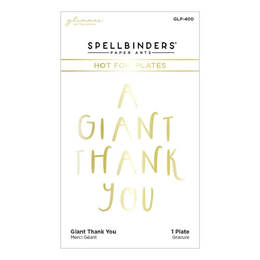 Spellbinders Glimmer Hot Foil Plate - Giant Thank You (From Cardfront Sentiment) GLP400