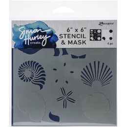 Simon Hurley create. Stencil 6x6 - Shell Maker HUS68952