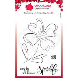 Woodware Clear Stamps 4"X6" - Singles Poppy Sketch
