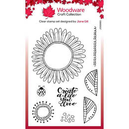 Woodware Clear Stamps Singles - Petal Doodles - Live Life (4in x 6in)