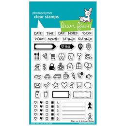 Lawn Fawn - Clear Stamps - Plan On It LF1129