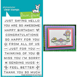 Lawn Fawn - Clear Stamps - Simply Sentiments LF1601