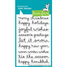 Lawn Fawn - Clear Stamps - Winter Scripty Sentiments LF1773