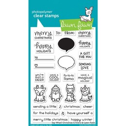 Lawn Fawn - Clear Stamps - Say What? Christmas Critters LF1778