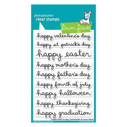 Lawn Fawn - Clear Stamps - Celebration Scripty Sentiments LF1898