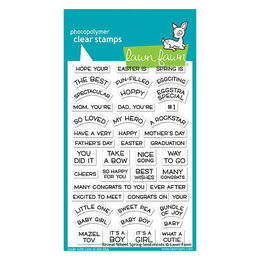 Lawn Fawn - Clear Stamps - Reveal Wheel Spring Sentiments LF1900