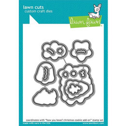 Lawn Fawn - Lawn Cuts Dies - How You Bean? Christmas Cookie Add-On LF2034